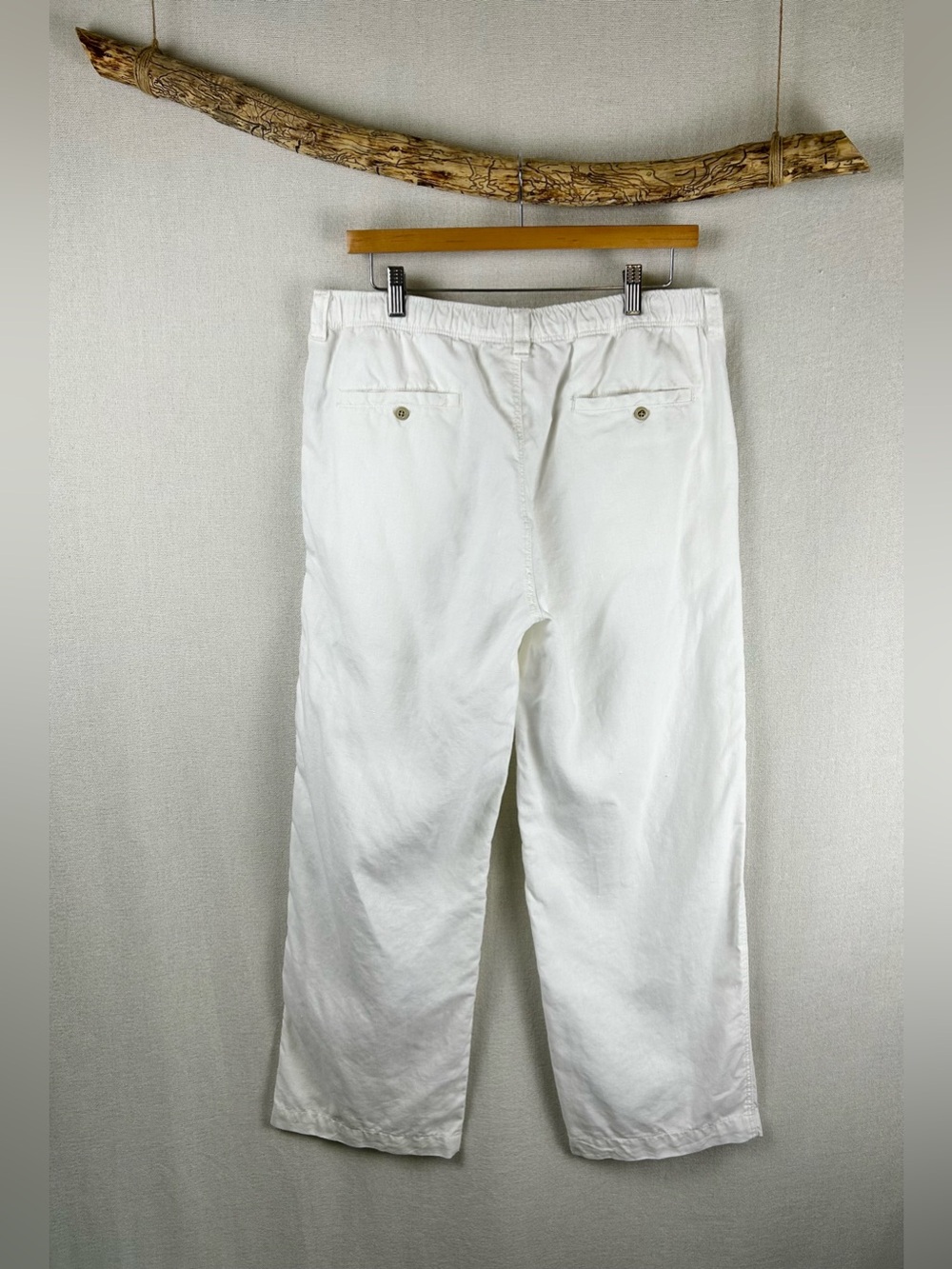 Tommy Bahama Relax 100% Linen White Wide Leg Pants Medium Coastal Resort - Picture 3 of 8